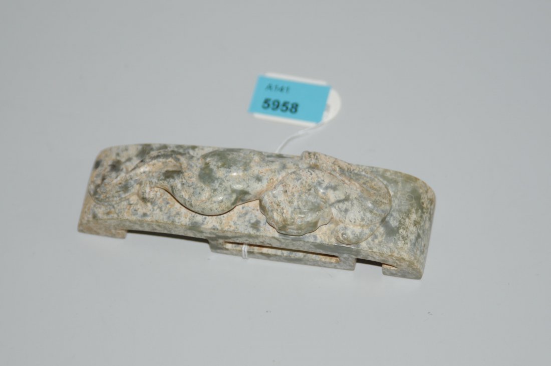 Archaisierende Gürtelschnalle China, 20.Jh. Jade. (1 of 1)