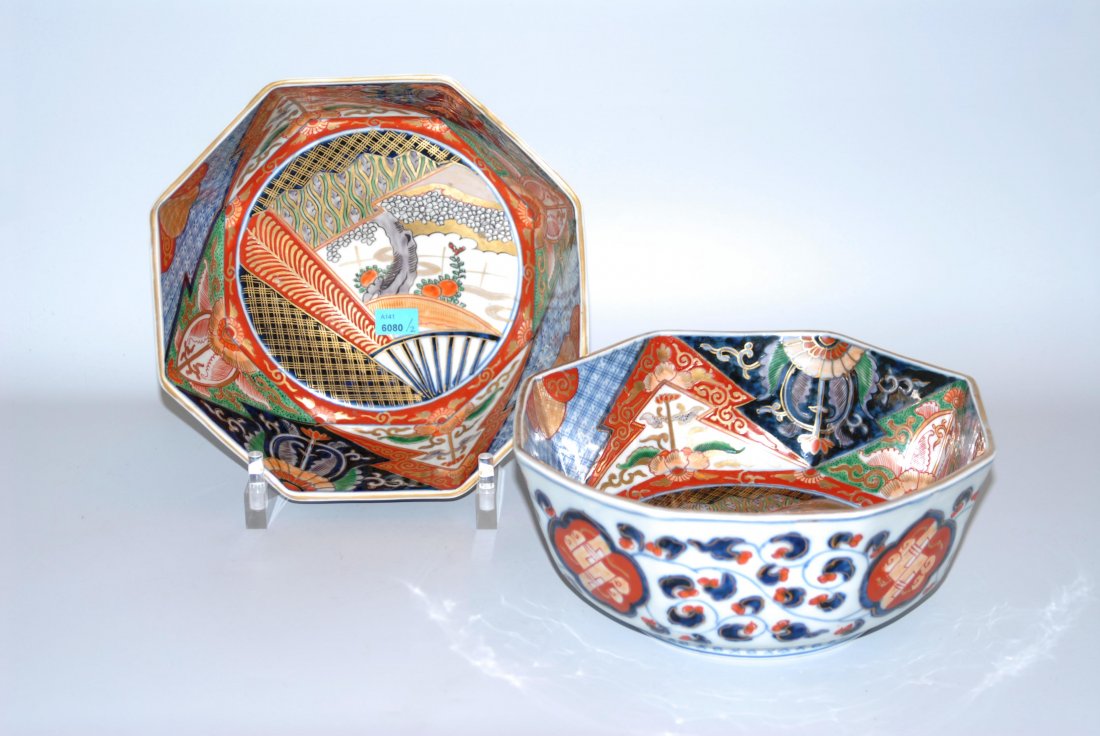 1 Paar grosse Schalen Japan, 19.Jh. Imari. Porzellan. (1 of 1)