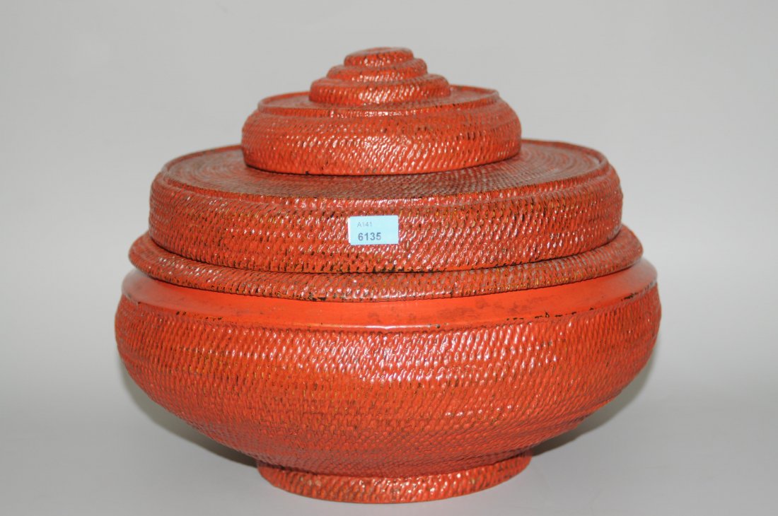 Opfergabe-Schalen (Hsun Kwet) Burma. Holz, schwarz und (1 of 1)