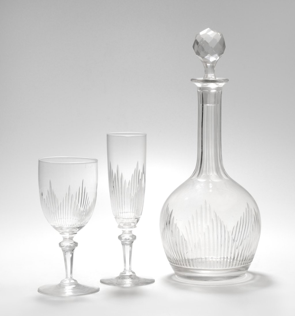 Glserservice-Teile Um 1900. Farbloses Kristallglas, (1 of 1)