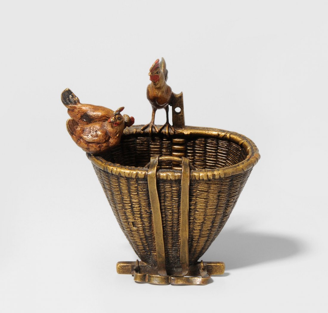 Hahn und Hennen Wiener Bronze, 2.Hlfte 20.Jh. (1 of 1)