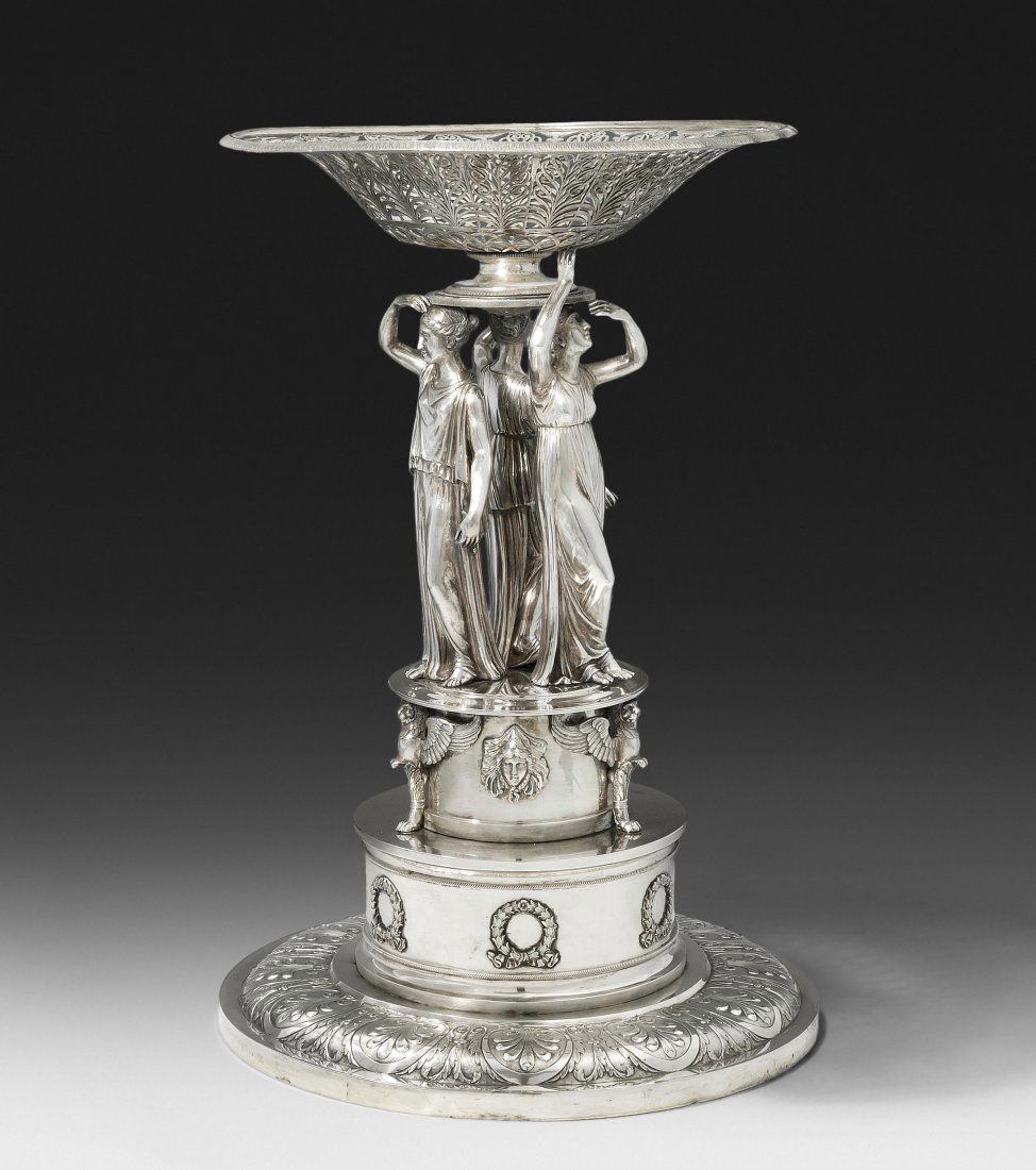 Grosser Tafelaufsatz, Wien 1817. Silber. Meistermarke (1 of 1)