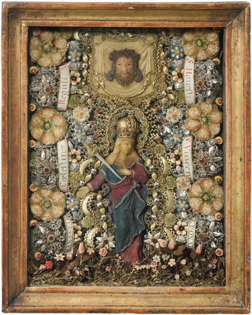 Kleines Kastenreliquiar Alpenlndisch, um 1800. Im (1 of 10)