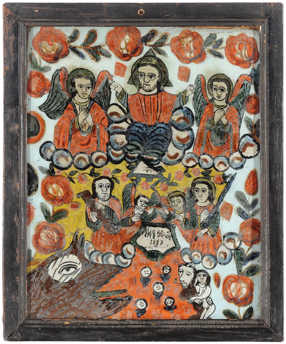 Grosse Hinterglasikone Nordsiebenbrgen, datiert 1887. (1 of 1)