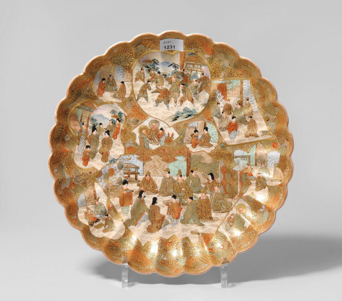 Teller Japan, um 1900. Satsuma-Keramik. (1 of 1)