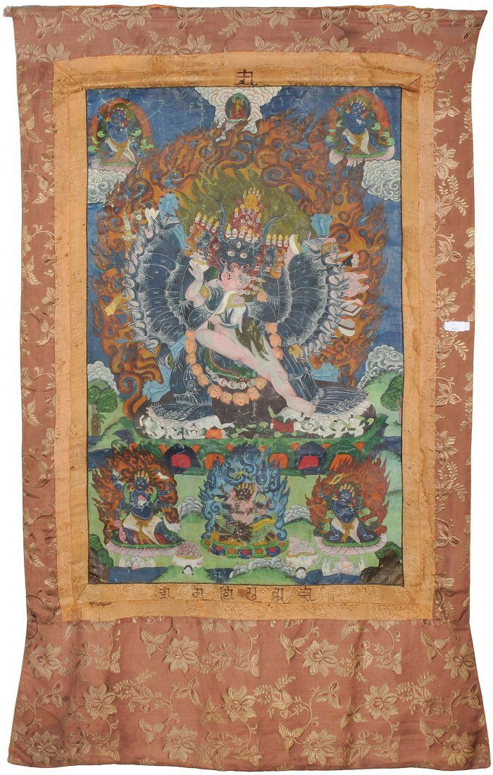 Thangka Tibet. Farbe auf Leinwand. Yi-dam (1 of 1)