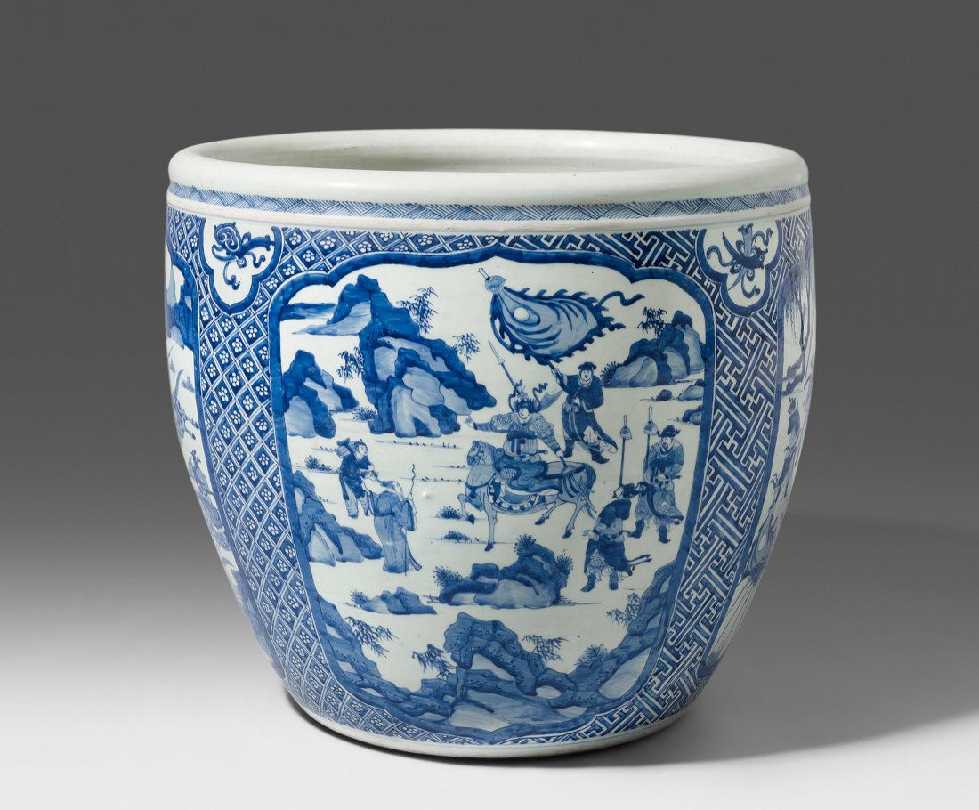 Grosse Fischbecken China, 19. / 20. Jh. Porzellan. (1 of 1)