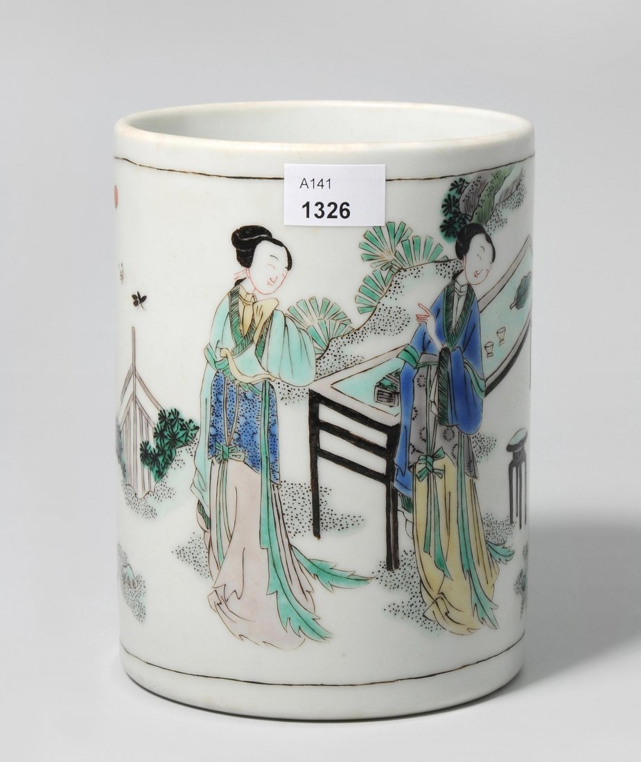 Pinselständer China, spätes 19.Jh. Porzellan. (1 of 1)