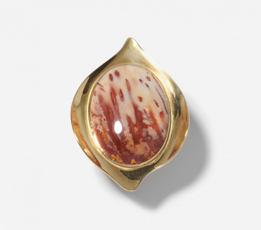 Jaspis-Ring 1960er Jahre. 750 Gelbgold. Design-Ring mit (1 of 1)