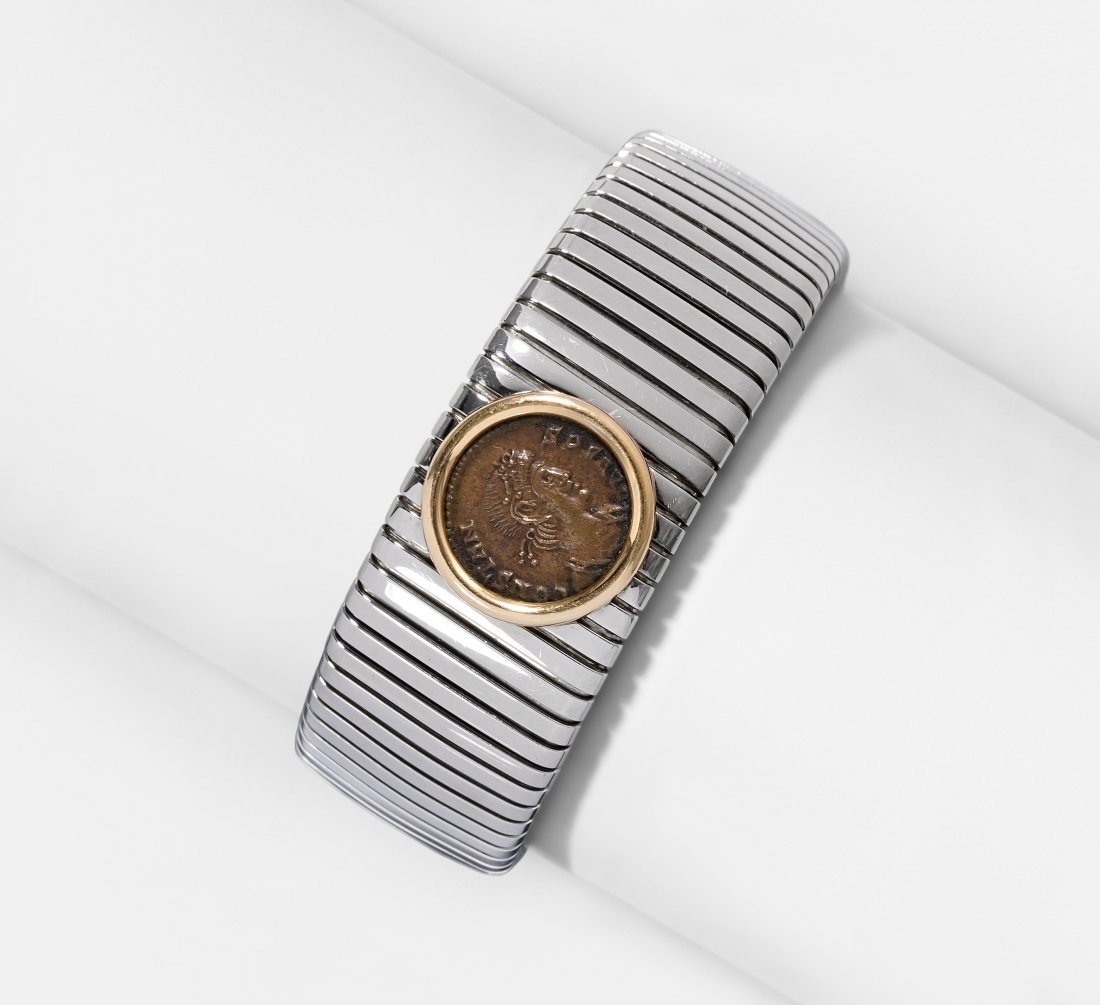 *Bulgari Münz-Armreif Signiert "BULGARI". Italien, nach (1 of 1)