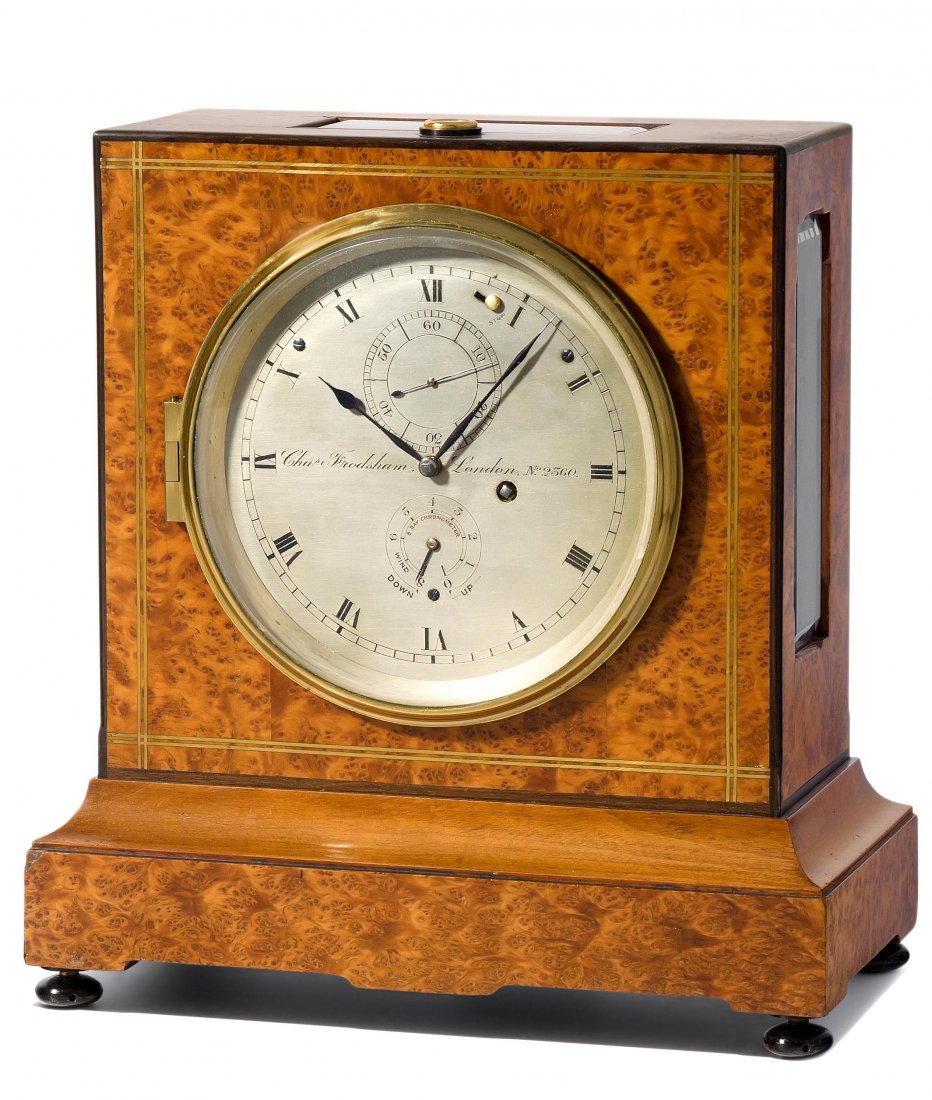 Kaminuhr England, 19.Jh. Edelholzgehäuse mit (1 of 1)