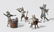 Lot: 4 Katzen Wiener Bronze, 2. Hälfte 20.Jh. Zyseliert