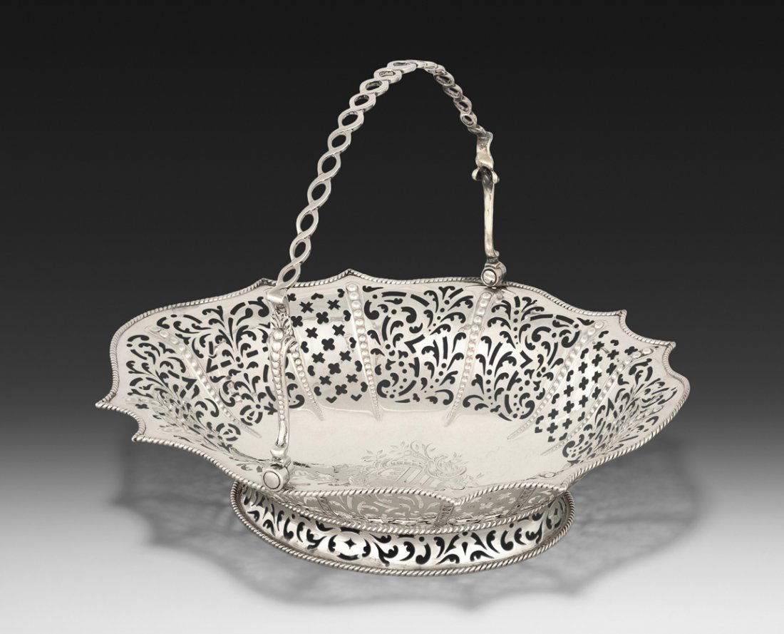 Henkelkorb, London 1758. Silber. Meistermarke William (1 of 10)