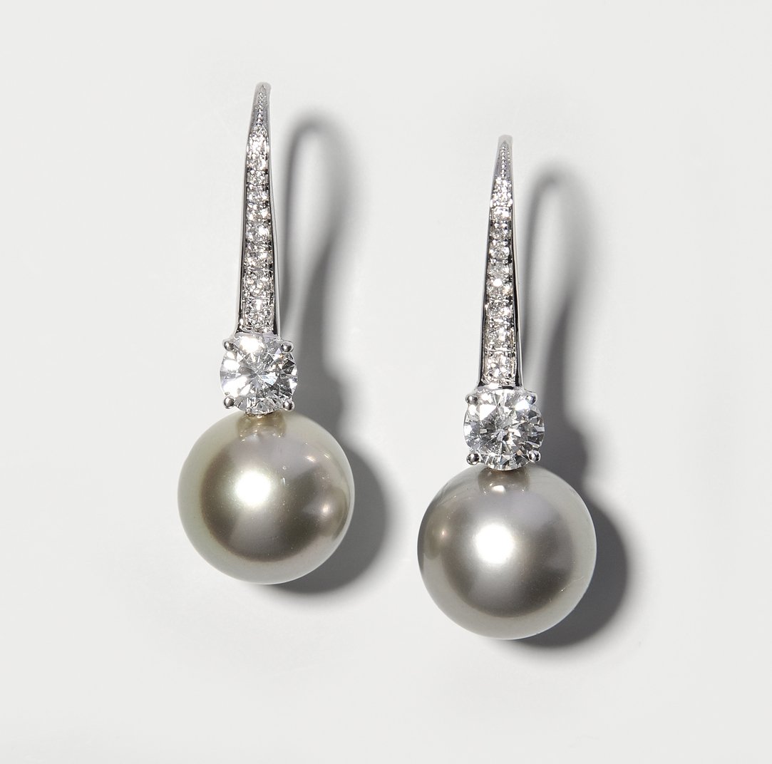 *Tahiti-Kulturperlen-Brillant-Ohrhnger 750 Weissgold. (1 of 1)