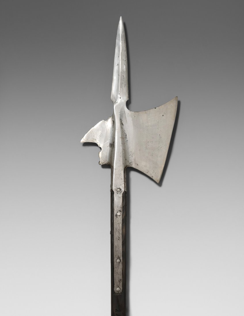 Halbarte Deutsch, 17.Jh. Eisen, repariert. Blattfrmige (1 of 1)