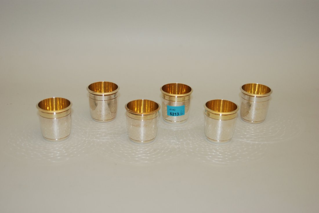 Lot: 6 Schnapsbecher Waldstetten, 20.Jh. Silber, tlw. (1 of 1)