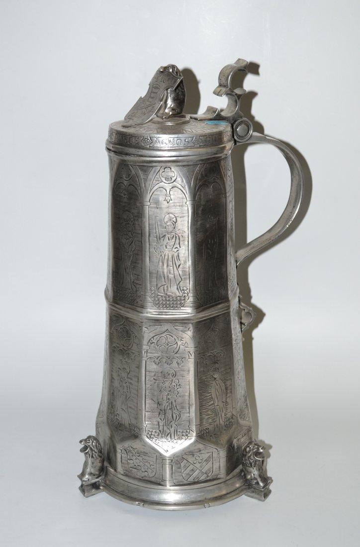 Zierkanne In der Art des 16.Jhs. Zinn. Facettenkanne (1 of 1)