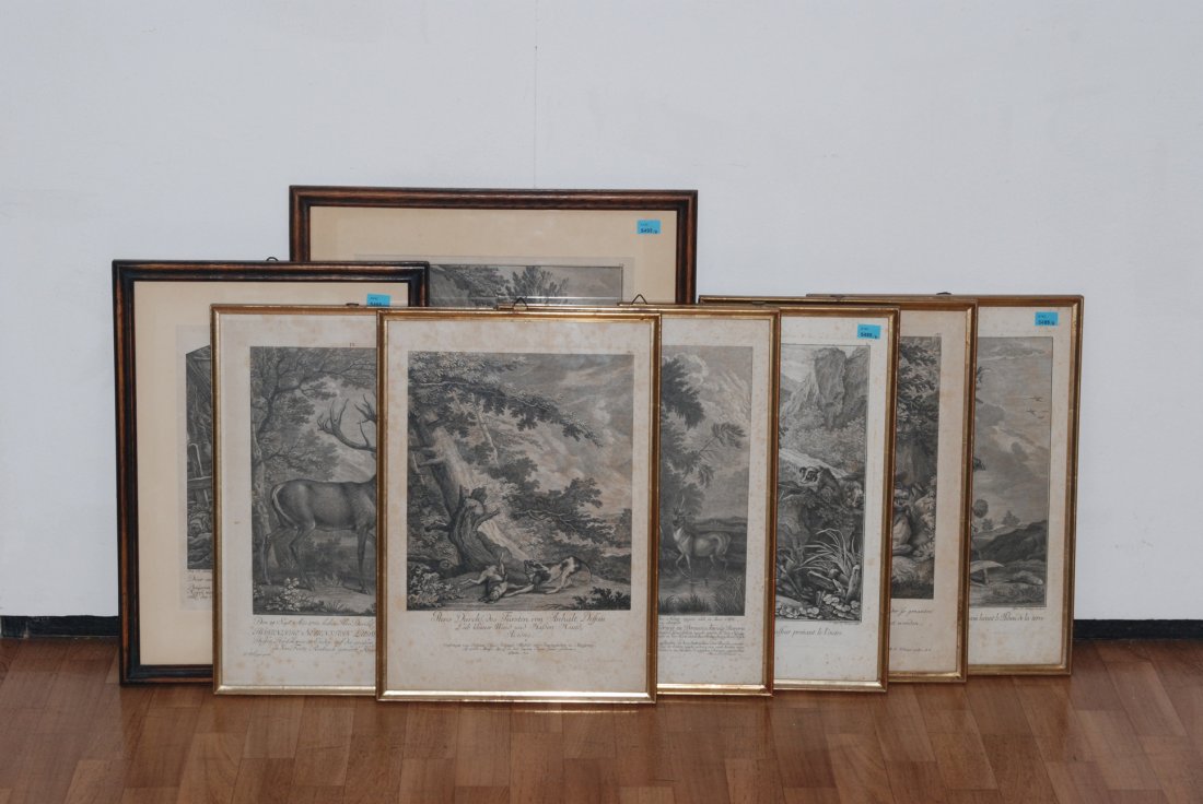 Lot: 8 Bilderrahmen Rechteckige Holzrahmen tlw. (1 of 1)