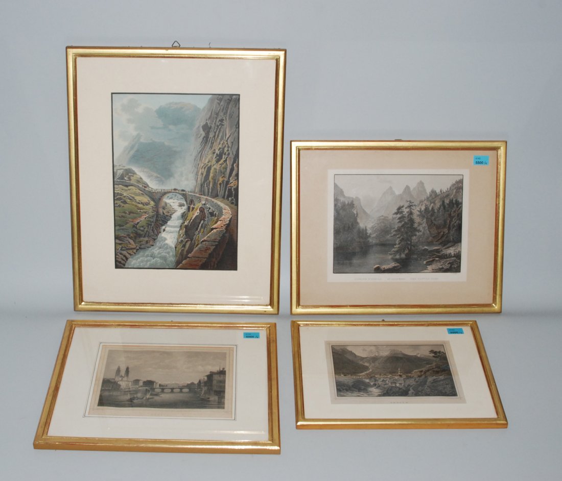 Lot: 4 Bilderrahmen Rechteckige Holzrahmen, bereck (1 of 1)