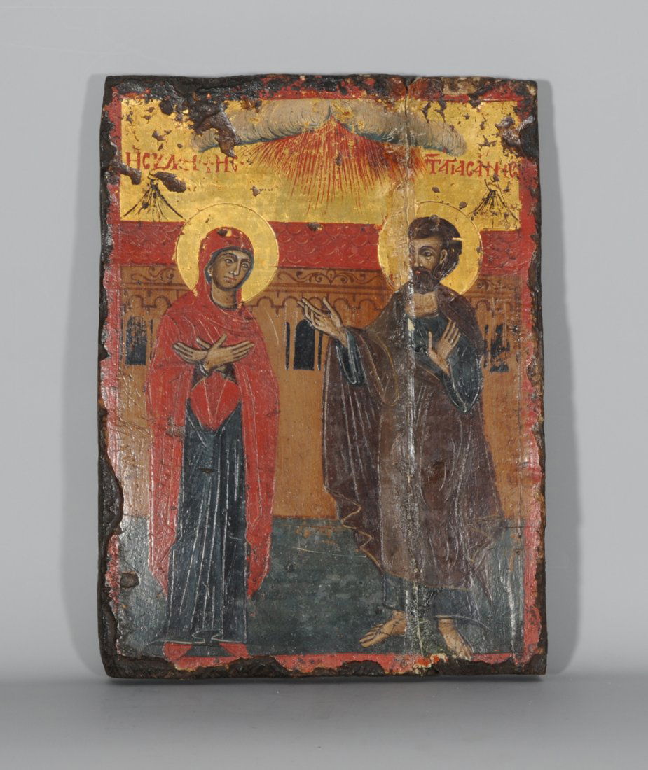 Heiligenikone Griechisch, 19.Jh. Tempera ber (1 of 1)