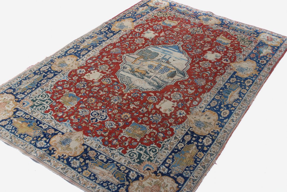 Tbris NW-Iran, um 1910. Dichtes florales Werk. Im (1 of 9)