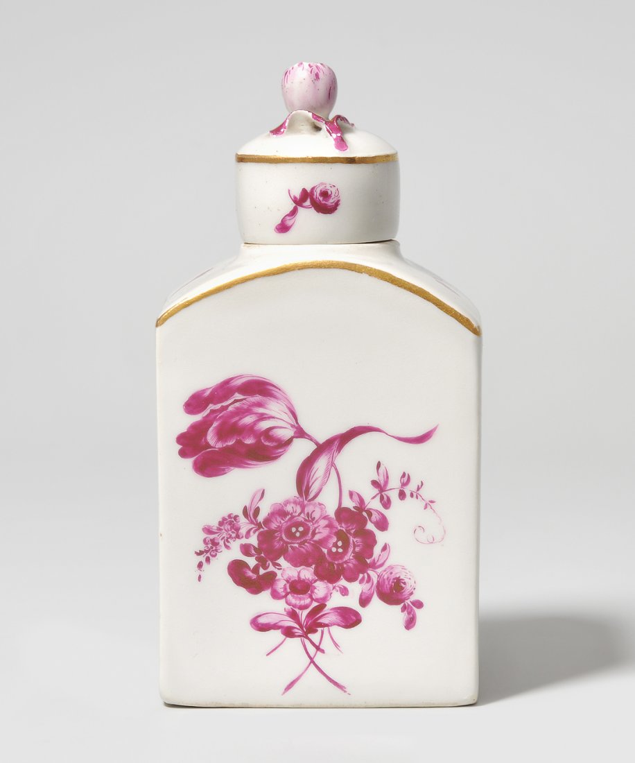 Teedose, Zürich Um 1770. Porzellan, Blumenbouquet mit (1 of 1)