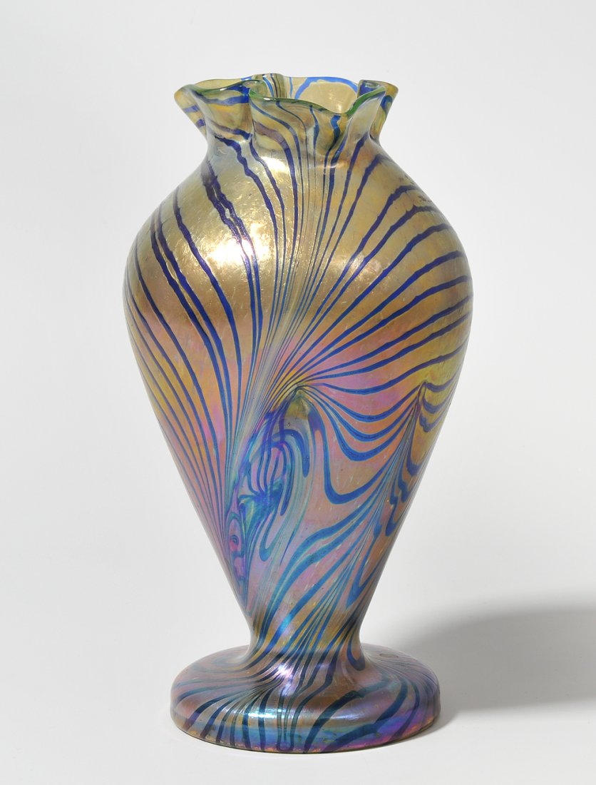 Vase, Böhmen Um 1900. Unbekannte Glashütte. Farbloses (1 of 1)