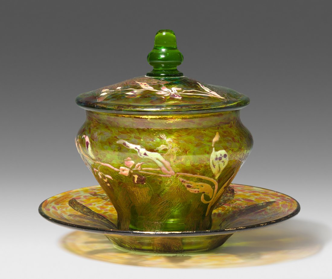 Deckeldose, Emile Gallé Um 1890. Nancy. Mit (1 of 1)