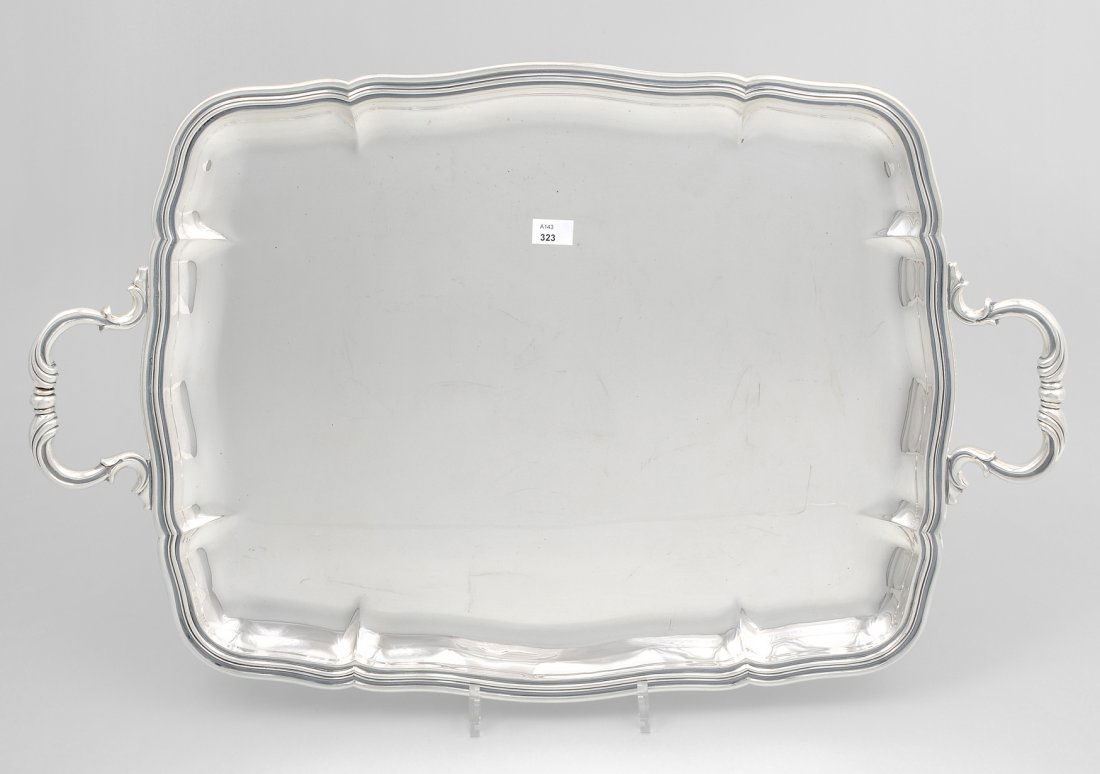 Grosses Henkeltablett Schaffhausen, 20.Jh. Silber. (1 of 1)