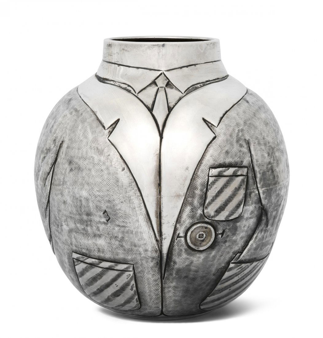 *Vase 20.Jh. Silber. Bauchige Form. Wandung punziert (1 of 1)