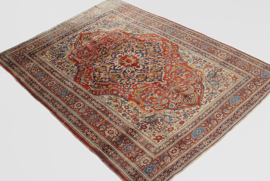 Täbris-Seide NW-Iran, um 1900. Im terrakottaroten (1 of 9)