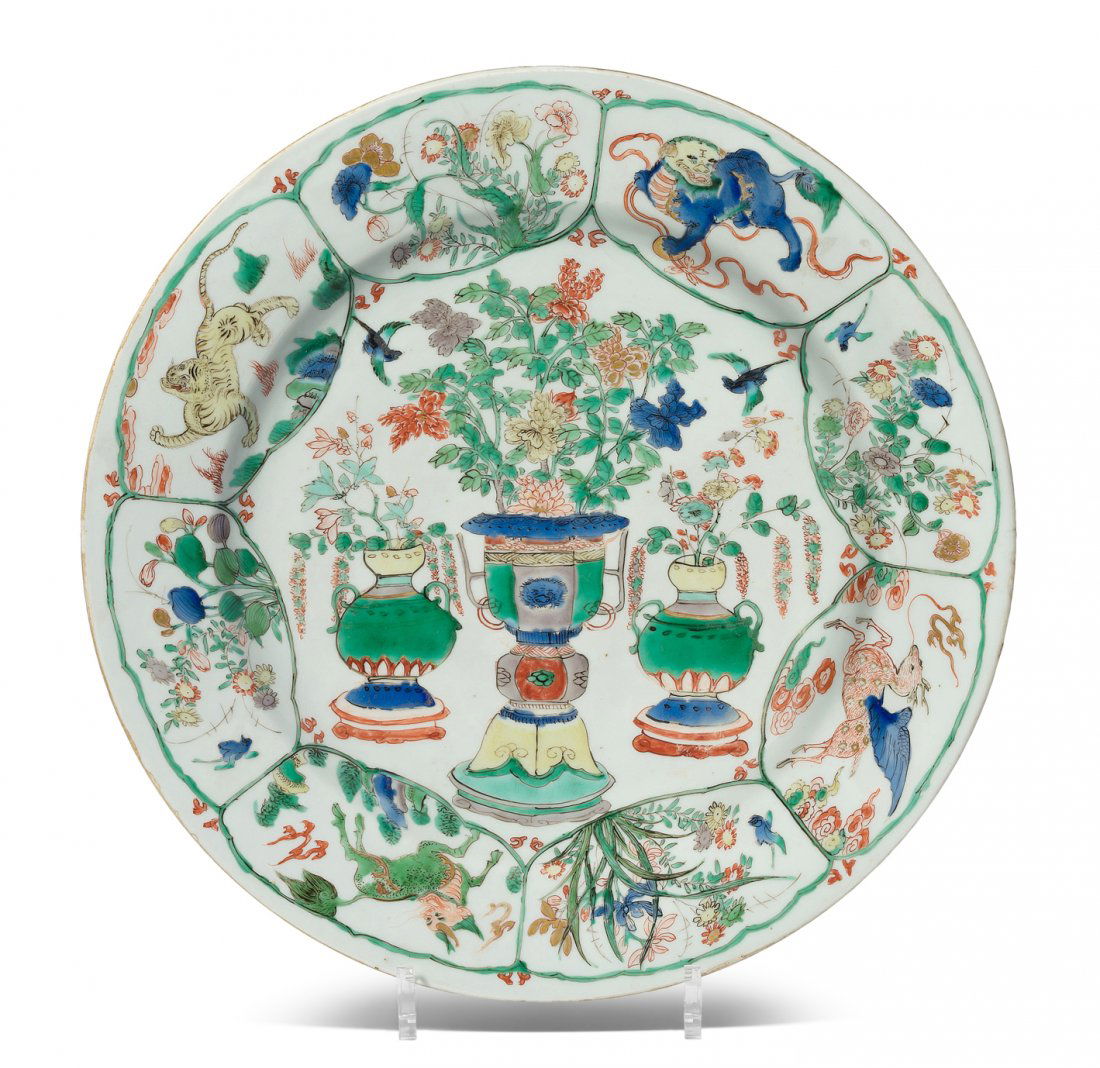 Platte China, 18.Jh. Kangxi Marke und Zeit. (1 of 9)