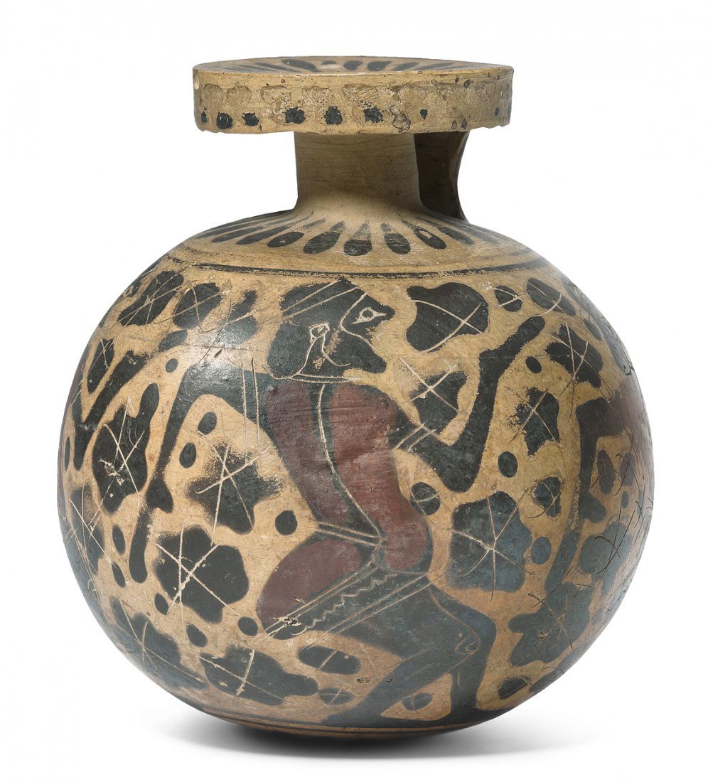 Korinthischer Aryballos 620–590 v. Chr. Schwarzfigurig, (1 of 1)