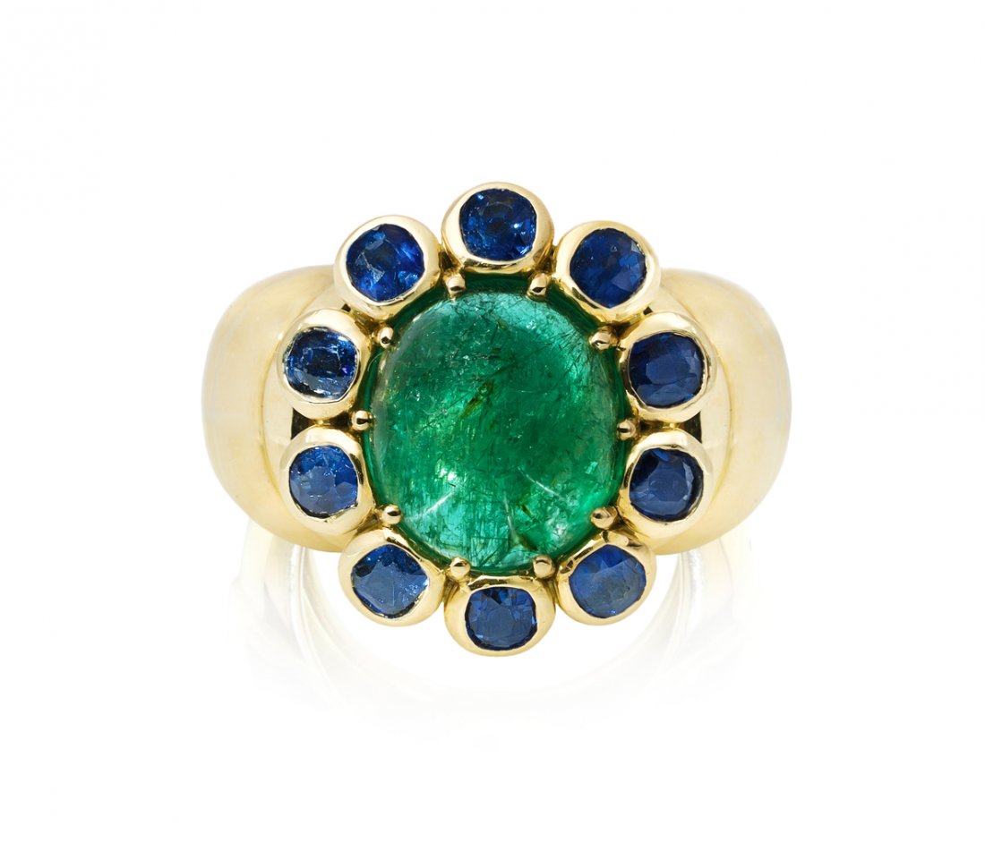 Cartier Smaragd-Saphir-Ring 1980er Jahre. Nummeriert (1 of 1)