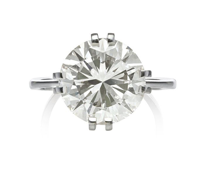 Brillant-Ring 750 Weisgold. Solitaire-Modell mit 1 (1 of 1)