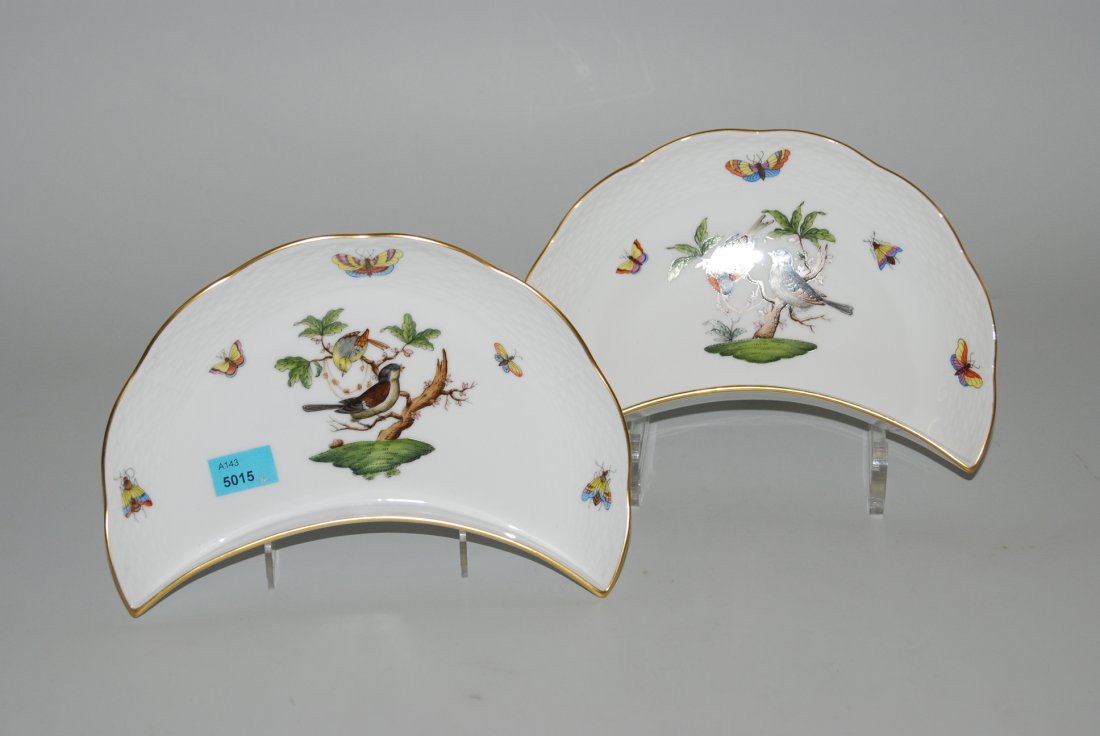 16 Beilagenteller, Herend Nach 1945. Porzellan, Osier, (1 of 1)