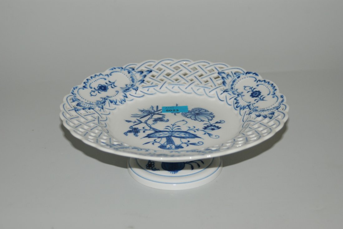 Fussschale, Meissen 20.Jh. Porzellan, Rand gitterartig (1 of 1)