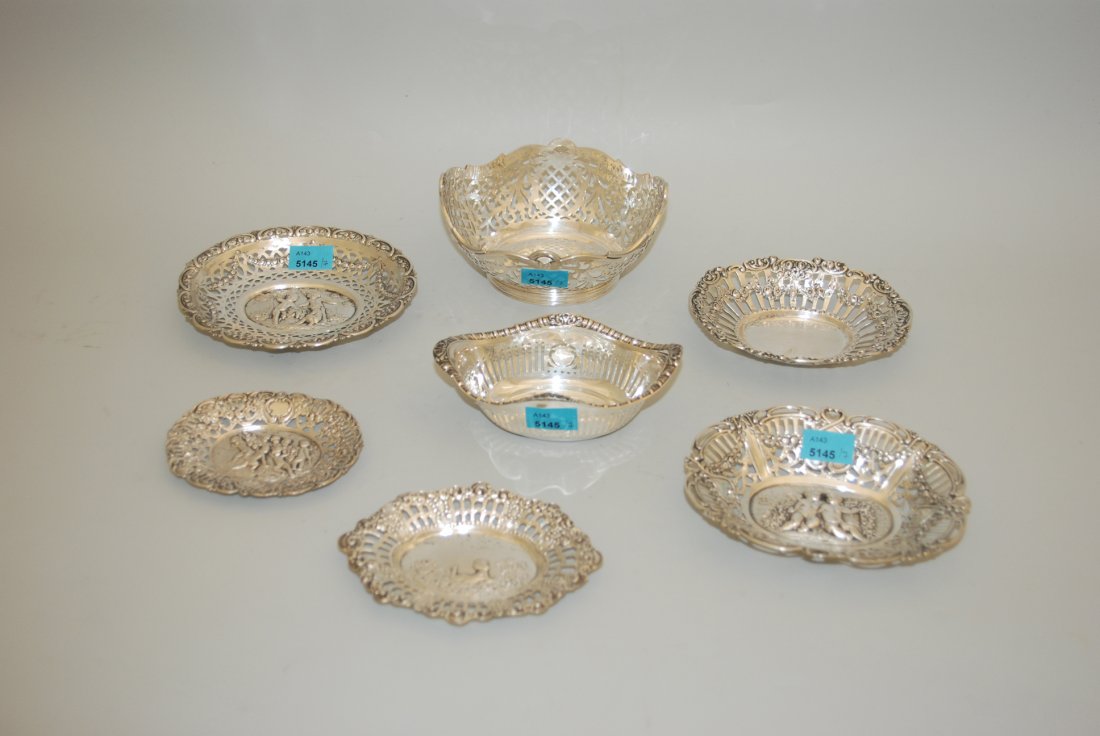 Lot: 7 Korbschälchen Deutschland, Schweden, Italien um (1 of 1)