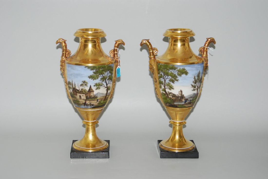 1 Paar Vasen Wohl Frankreich, 19./20.Jh. Porzellan, (1 of 1)