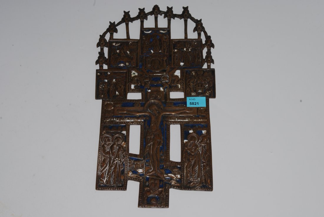 Grosse Metallikone "Erweitertes Hauskreuz" Russisch, (1 of 1)