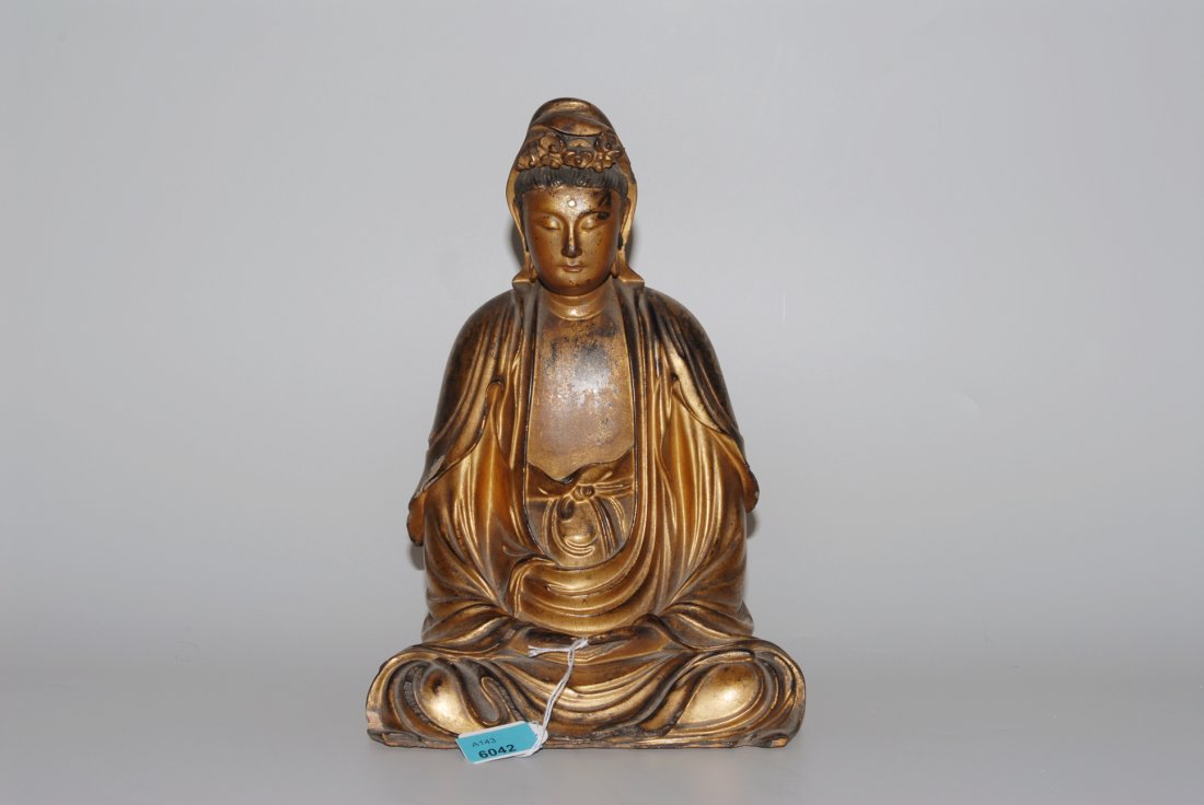 Figur der Kannon Japan, Edo-Zeit. Holz, lackiert und (1 of 1)