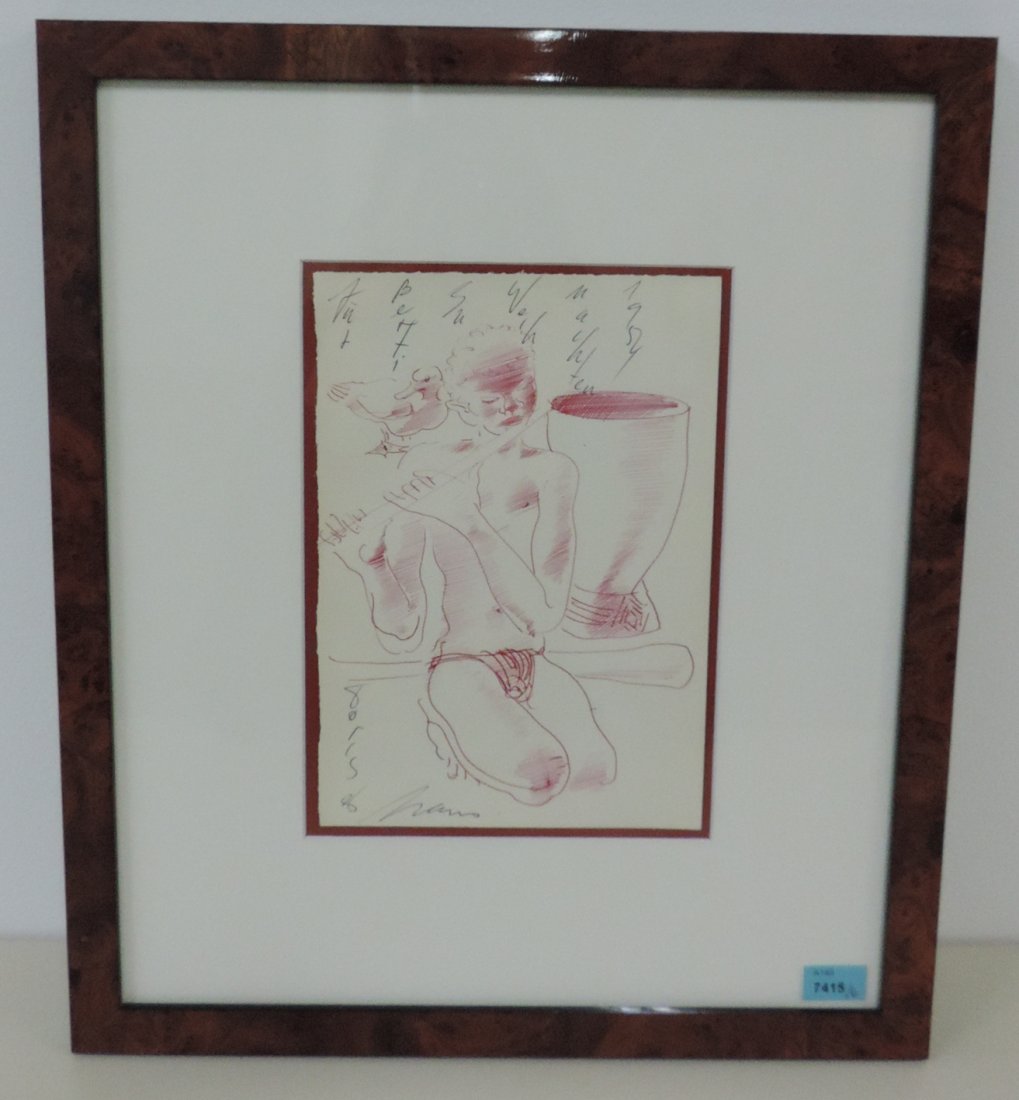 Erni, Hans (Luzern 1909–2015 Luzern) Lot von 6 Briefen: Erni, Hans (Luzern 1909–2015 Luzern) Lot von 6 Briefen mit Zeichnungen. 1954,1955, 1956, 1985. Diverse Techniken. Teils datiert. Diverse Masse. Eines gerahmt.