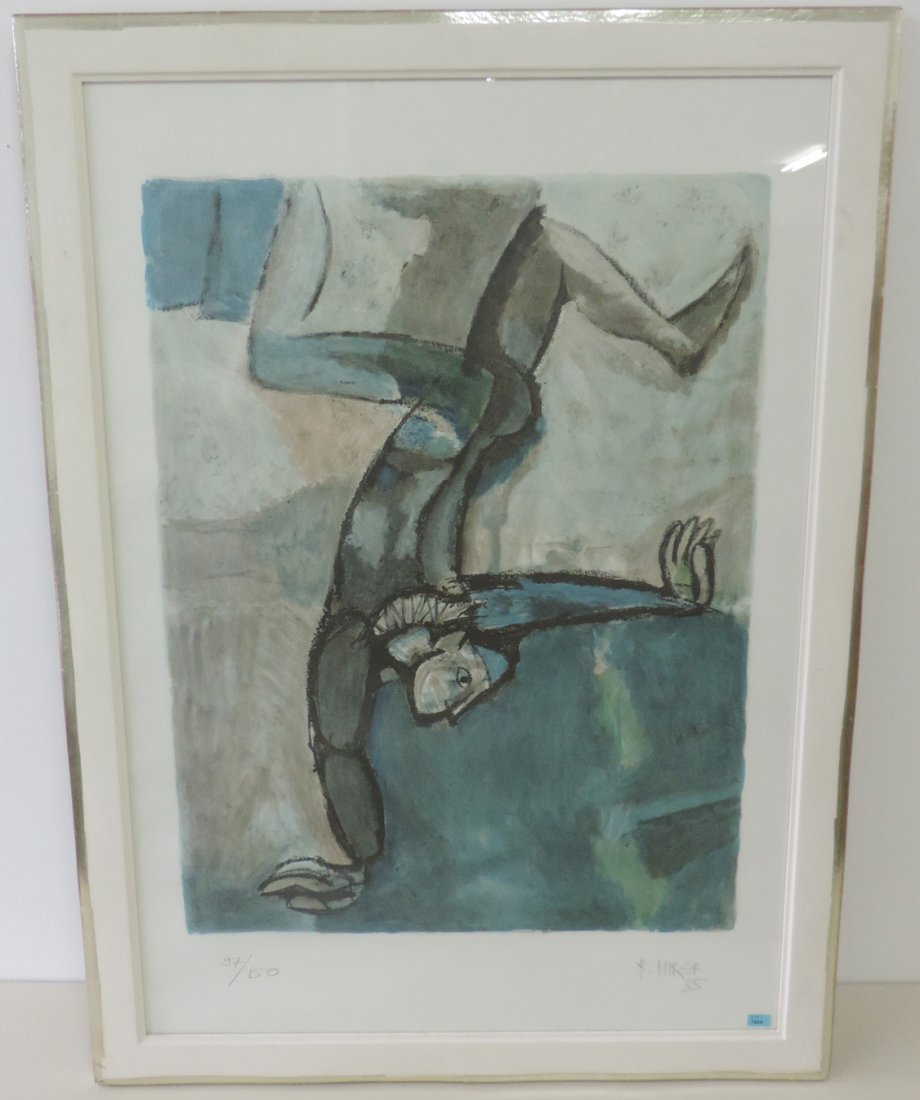 Mirer, Rudolf (Vals 1937) Harlekin. 1985.: Mirer, Rudolf (Vals 1937) Harlekin. 1985. Farblithographie. 97/150. Unten rechts signiert und datiert. Lichtmass 98x68 cm. Gerahmt.