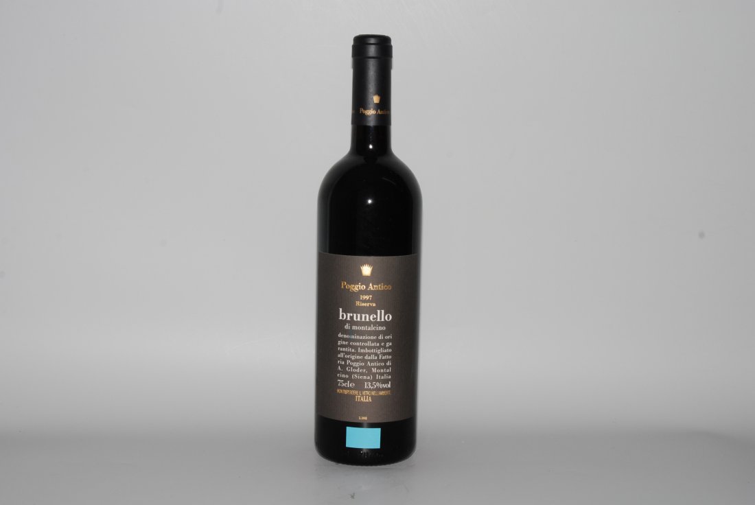 Brunello di Montalcino 1997. Riserva. Poggio Antico.: Brunello di Montalcino 1997. Riserva. Poggio Antico. A.Gloder. 9 Flaschen.