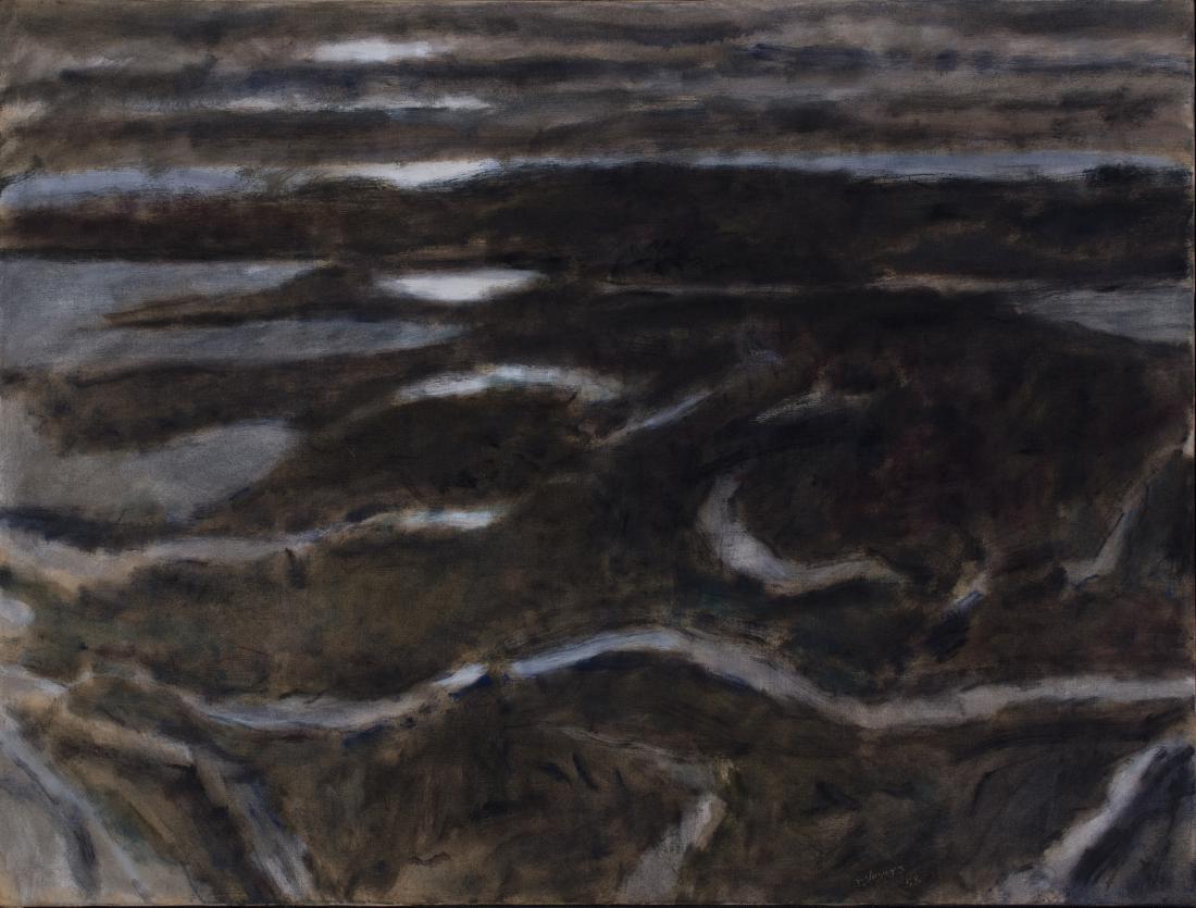 Tony Vevers: Tony Vevers Am. 1926–2008 Provincetown Dunes in Moonlight, 1958 Signed "T. Vevers '58" l.r. Oil on canvas 28 x 38 in. 71.1 x 96.5 cm