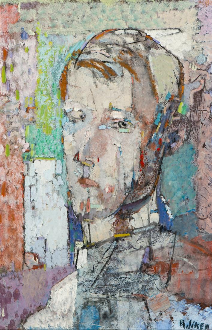 John Heliker: John Heliker Am. 1909–2000 Portrait of a Young Man Signed "Heliker" l.r. Oil on board 18 x 11 in. 45.7 x 27.9 cm Provenance: Estate of the artist Good condition, good appearance, not lined, no appar