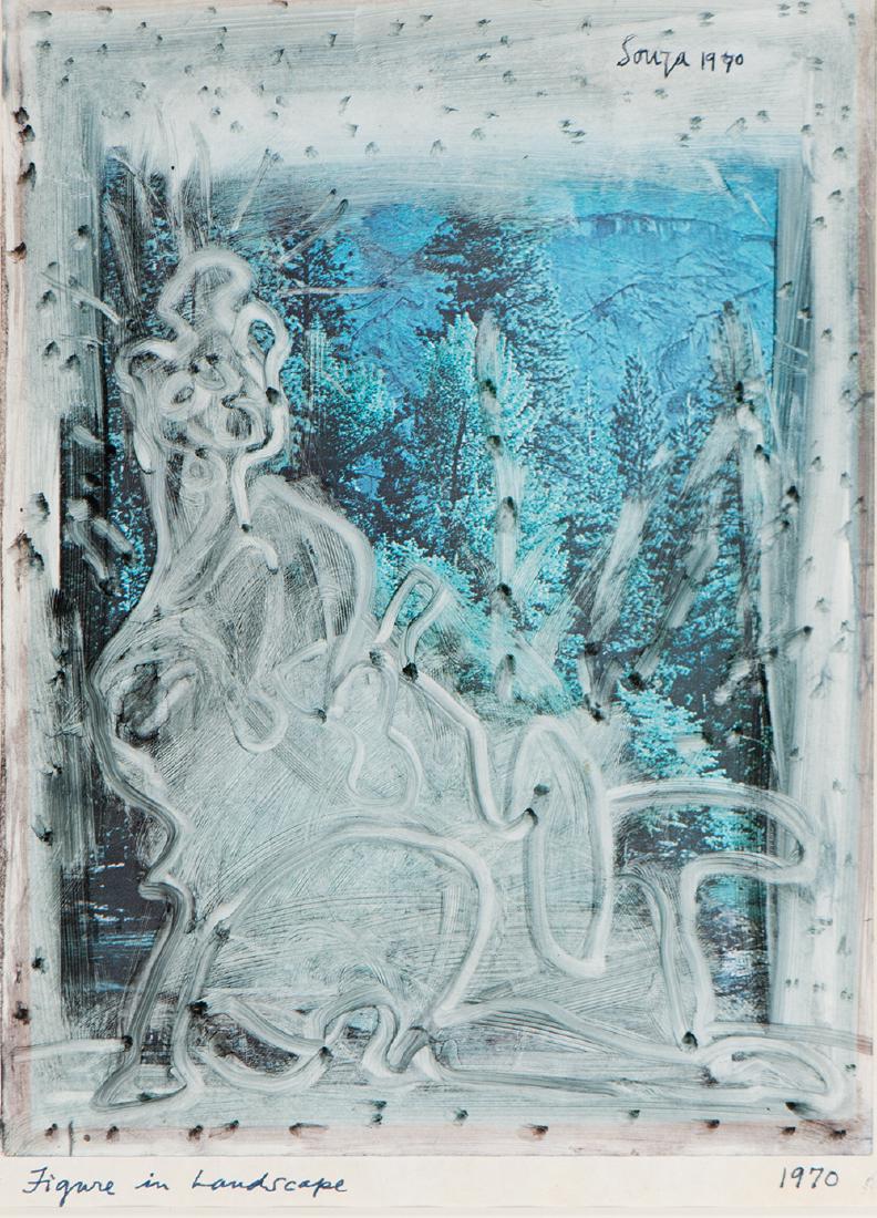 Francis Souza, Figure in landscape (1 of 1)