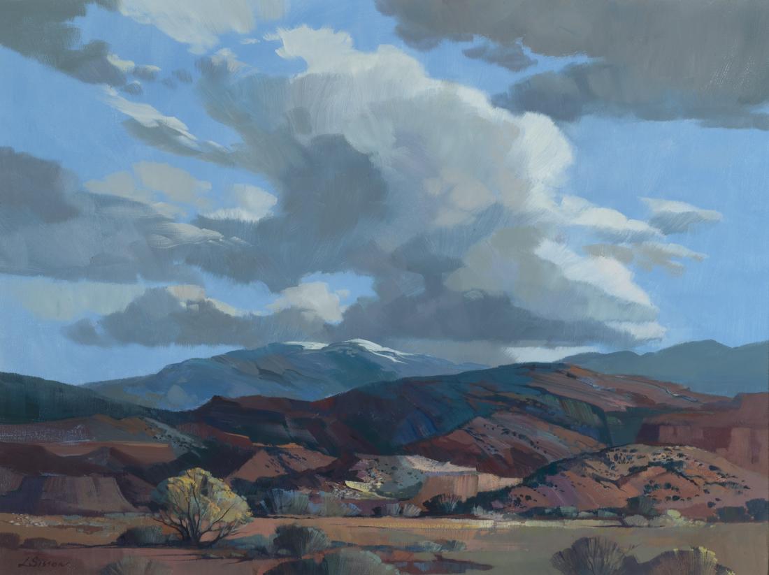 Laurence Sisson, Am. 1928 - 2015, Study for: Laurence SissonAm. 1928 - 2015Study for Cochiti PassageOil on CanvasSigned l.l. "Michael Wigley Galleries, Ltd." Label on Verso 17.5" x 23.5" framed