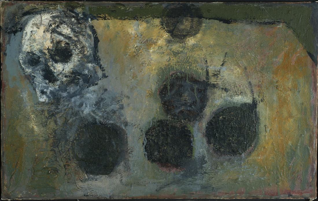 Gandy Brodie, Am. 1925 - 1975, "Untitled": Gandy BrodieAm. 1925 - 1975"Untitled"Oil on CanvasSigned l.r, "Salander-O'Reilly Galleries, NYC" label on verso 21" x 33" Actual