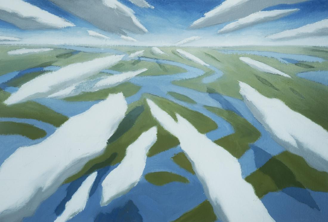 Howard Clifford, Am. 1950 - 2003, "Cloud Study",: Howard CliffordAm. 1950 - 2003"Cloud Study", 1984Oil on CanvasTitled l.l, Dated '1984' Lower Center, Signed Lower Right. 20" x 24.25" Framed